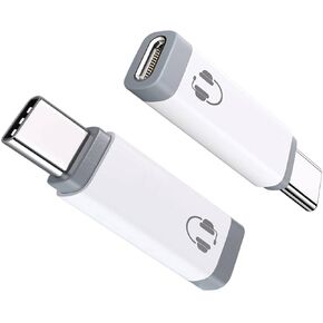 2-Pack USB-C to Lightning Audio Adapter, Type-C Male to Lightning Female Headphone Jack Converter for iPhone 16/15 Series, iPad Pro/Air, MacBook & More (Headphones Only, No Charging or Data Transfer)