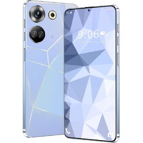 Unlocked Phone C20 Pro 8GB+256GB Android Phone 50MP+13MP Camera 6800mAh Large Battery Unique Appearance Design Fingerprint Face Unlock 5G Dual SIM (White)