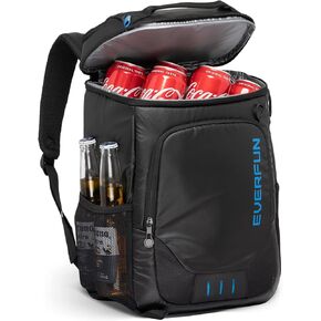 EVERFUN Backpack Cooler Insulated Leak Proof 30 Cans, Soft Beach Cooler Camping Backpack Travel Bag Waterproof, Collapsible Lunch Box Cooler for Men Women Lightweight