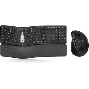 OLED Screen Ergonomic Mouse and Split Ergonomic Keyboard Comb