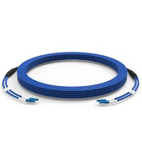 E-link 50M/165ft LC to LC Outdoor Armored Fiber Patch Cable, Single Mode Duplex Fiber Optic Cable Jumper Optical Patch Cord, 9/125μm, OS2, LSZH, 3.0mm, 50Meter 165ft