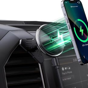 Kaishengyuan Wireless Charger Magnetic Vent Phone Mount Compatible with 2015-2020 Ford F-150, 2017-2021 Super Duty & 2018-2021 Expedition Smartphone Holder Cradles Bracket Stand for All Smartphone