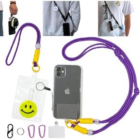 Cell Phone Lanyard, Anti Theft Phone Strap Crossbody, Adjustable Phone Wrist Strap, Neck Lanyard with ID Holder