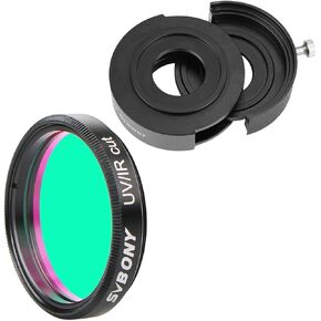 SVBONY SV226 Telescope Filter Drawer, Photographic Filters Drawer with M42-M48 Adapter Bundle with Telescope Filter, 1.25 inches UV IR Cut Block Filter