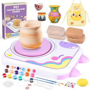 Unicorn Pottery Wheel for Kids 8+ ، DIY Pottery Painting Arts and Kit Crafts Air Natural Clay Art Supplies ، Tools and Corving Assories for Kids Toys Girls Boy Birthday Gift. (خبازي)