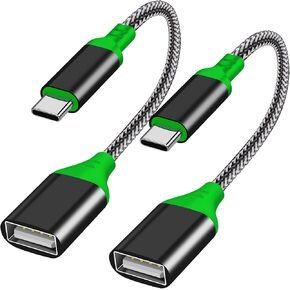 USB C to USB Adapter for iPhone 16 15 2 Pack, USB C OTG Adapter Fit with for iPhone 16 15 Pro max, Galaxy S24 23 S22 S21 Note 20 Ultra, Pixel 9 8 7 6Pro, MacBook Pro/Air iPad Pro