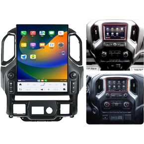 15.6 Inch Touch Screen Android Car Radio for Chevrolet Silverado GMC Sierra 1500 2019 2020 2021 2022 2023 Upgrade Android Auto Wireless Carplay GPS Navigation Multimedia Player Head Unit