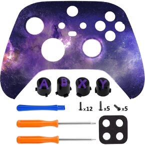 eXtremeRate Nebula Galaxy Pattern Shell for Xbox Series X|S+Custom ABXY Replacement Buttons for Xbox Series X/S Controller