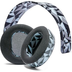 WC EARPAD و CILICONERDER COMBO للسماعات Audeze Maxwell | تهدئة أذن الهلام ومطابقة العصابة تصميم للألعاب الملحمية | Geo Gray