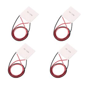 4-Piece Set of TEC1-12706 Semiconductor Cooling Tablets, 12V 6A, 40x40MM Peltier Plate Modules with Heat Sinks