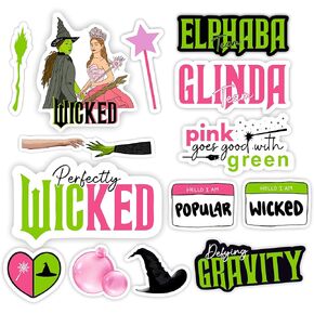 Wicked Movie Stickers – 14(Pcs) Waterproof Vinyl Decals Sticker Pack for Broadway Fans, Gifts, Laptop, Water Bottle & Merch