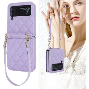 for Samsung Galaxy Z Flip 4 Crossbody Case, Phone Case for Galaxy Z Flip4 with Strap, Stylish Shockproof Cover for Women Girl Lanyard Case for Samsung Z Flip 4.Lanyard Black