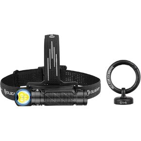 OLIGHT Perun 3 Rechargeable Headlamp Flashlight, 3000 Lumens LED Headlight with Red Light Bundle with OLINK Portable Magnetic Hook Compatible Flashlights