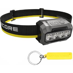 Nitecore HA23 UHE 600 Lumen MCT Outdoor Headlamp Multiple Color Temperatures Lightweight AAA Headlight Tag (Black)