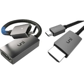 Uni USB C إلى HDMI Cable 4K@30Hz حزمة مع USB C إلى محول HDMI