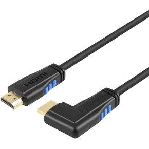 كابل HDMI بطول 10 أقدام 4K من CableCreation - زاوية قائمة 90 درجة، كابل ذكر إلى ذكر لـ Ultra HD 4K@60 هرتز، فيديو ثلاثي الأبعاد - ضمان لمدة عامين in Kuwait