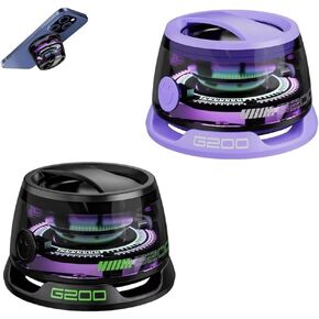G200 Mini Speaker, B2u RGB Magnetic Bluetooth Speaker, Mini Multifunctional Shower Speaker, Portable Wireless Speaker with RGB Color Light for Room, Bike, Car, Outdoor(Black)