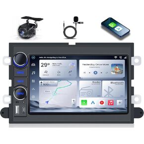 for Ford F150 Radio 2004-2008 Replacement: [4+32G] 7 Inch HD Touchscreen Stereo with Wireless Carplay Android Auto - Support 5G WiFi Bluetooth GPS FM SWC RDS Backup Camera