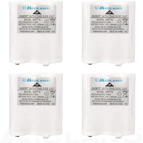 Midland AVP13 Rechargeable Batteries for T71, T75, T77 Radios - 4-Pack