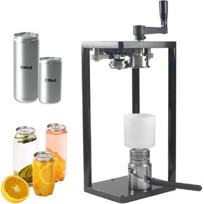 Can Sealer Machine, Hand Crank Canning Machine, Cup Can Sealing Machine, Manual Drink Can Seamer Sealer Tool for 330ml 500ml Jars Diameter 2.2in, Countertop Screw Mount Base