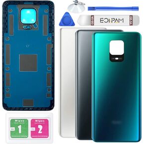 Back Glass Replacement for Xiaomi Redmi Note 9S Back Cover Rear Housing with Camera Lens + Repair Tool Kit Genuine Rear Glass (Blue)