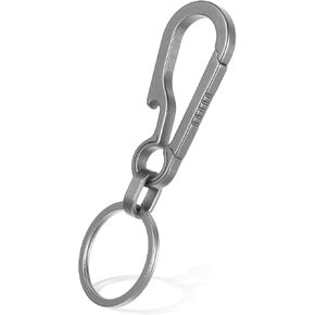 Titanium Carabiner Keychain Clip Bottle Opener Keychain, Quick Release Keychain Heavy Duty Key Carabiner for Men and Women Hiking Camping.