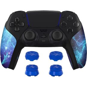 Controller Grips + Thumbs Pro Armor Thumbstick Extender for ps5 Controller - Blue Nebula & Blue