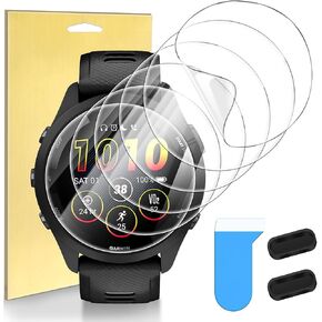 Suoman 6-Pack for Garmin Forerunner 265 (46mm) Screen Protector, Charger Port + TPU High Definition Clear Protective Film