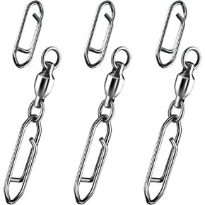 50-Pack Fishing Power Speed Clips 25LB Buy with 30-Pack Fishing Swivels Power Speed Clips 33LB