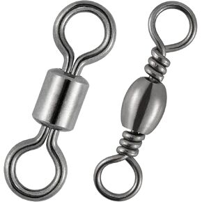 Dr.Fish 50 Pack Barrel Swivels #6 66LB with 50 Pack #14 Barrel Swivels 60LB