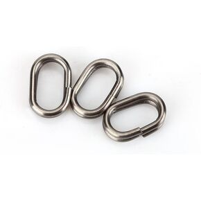 Oval Split Rings Fishing,100Pcs Stainless Steel Oval Split Rings Swivel Snap Fishing Tackle Connector(5x8mm)