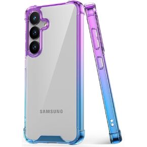 Salawat Galaxy S25 Case, Clear Galaxy S25 Case Cute Gradient Slim Phone Case Cover Reinforced TPU Bumper Shockproof Protective Case for Samsung Galaxy S25 2025 (Crystal Clear)