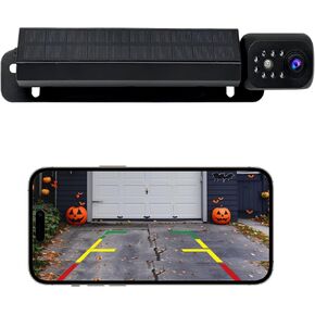 B-Qtech Solar Wireless Car Backup Camera, Magnetic Rear View Camera, IP68 Waterproof, IR Night Vision, for Cars Trucks Trailer Camper