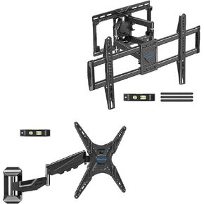 MOUNTUP Height Adjustable TV Wall Mount & Full MotionTV Wall Mount Bundle