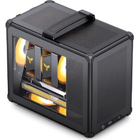 ​JONSBO C6 MAX Black Micro ATX PC Case,Matx Handled Mesh Chassis,1-Side Penetration, Simple Compact Desktop Computer case, ATX Power Bite (L220mm Max.),170mm CPU Cooler,Panels Tool-Free Open,Black