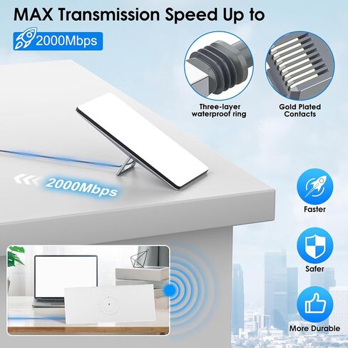 AOPOCKAN TECH Starlink Gen 3 Cable 150 ft, Starlink Standard Generation 3, Starlink Satellite V3 Waterproof Replacement Extension Cable in Saudi Arabia