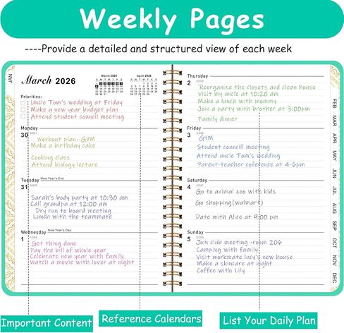 2025 Planner, Hardcover Weekly and Monthly Planner with Monthly Tabs, January 2025 - December 2025, Inner Pocket, 6.2" x 8.5" A5 Size, Perfect for Office Home School Supplies, Spiral Bound, Purple in Saudi Arabia