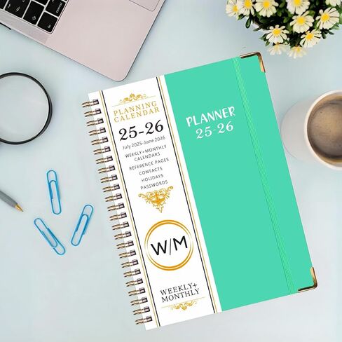 2025 Planner, Hardcover Weekly and Monthly Planner with Monthly Tabs, January 2025 - December 2025, Inner Pocket, 6.2" x 8.5" A5 Size, Perfect for Office Home School Supplies, Spiral Bound, Purple in Saudi Arabia