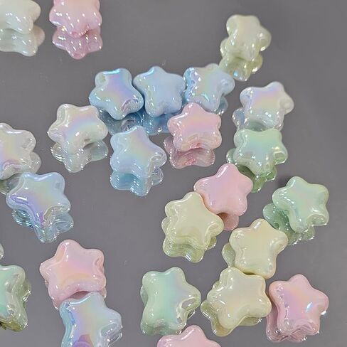 30 Pcs Candy Color Acrylic Beads, Colorful Hand-Painted Beads, Cute Plastic Loose Beads,DIY Hairpin Bracelet Cell Phone Jewelry Car Hanging Accessories, DIY Decorations Materials (Ice Cream) in Saudi Arabia