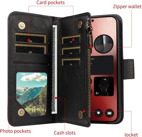 for Nothing Phone 2a/2a Plus Wallet Phone Case with Crossbody Lanyard Strap Faux Leather Card Holder Slot Stand Kickstand Men Women Flip Cell Cover for Phone2a 2a+ a2 Purple in Saudi Arabia