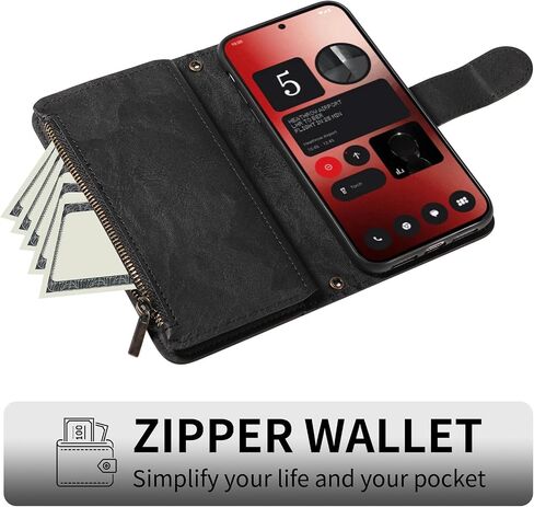 for Nothing Phone 2a/2a Plus Wallet Phone Case with Crossbody Lanyard Strap Faux Leather Card Holder Slot Stand Kickstand Men Women Flip Cell Cover for Phone2a 2a+ a2 Purple in Saudi Arabia