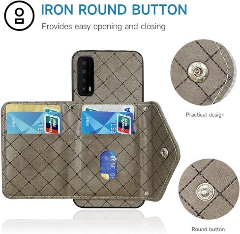 Compatible with TCL Stylus 5G 2022 Wallet Case with Crossbody Shoulder Strap and Stand Leather Credit Card Holder Cell Accessories Phone Cover for TLC Stylo G5 6.81 T779W Women Grey in Kuwait