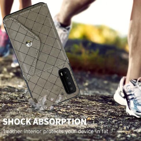 Compatible with TCL Stylus 5G 2022 Wallet Case with Crossbody Shoulder Strap and Stand Leather Credit Card Holder Cell Accessories Phone Cover for TLC Stylo G5 6.81 T779W Women Grey in Kuwait