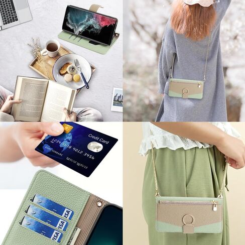 Asuwish Phone Case for Samsung Galaxy S22 Ultra 5G Wallet Cover with Screen Protector and Mirror Flip Cover Ring Credit Card Holder Crossbody Strap Stand Cell S22ultra 22S S 22 S22ultra5g 6.8 Gray in Kuwait