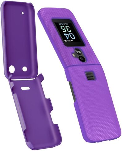 for TCL Flip 3 Case with 2 Pack Screen Protector,TCL Flip 3 Phone Case Dual Layer Heavy Duty Military Grade Shockproof Corner Cover for TCL Flip 3 Purple in Saudi Arabia