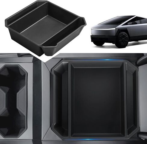 Floor Center Console Organizer for Tesla Cybertruck Storage Tray Box Organizer Interior Insert TPE Material for Cybertruck Accessories, 1 Pack in Saudi Arabia