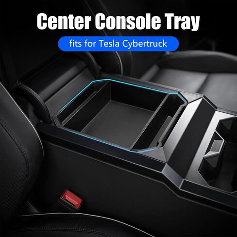 Floor Center Console Organizer for Tesla Cybertruck Storage Tray Box Organizer Interior Insert TPE Material for Cybertruck Accessories, 1 Pack in Saudi Arabia
