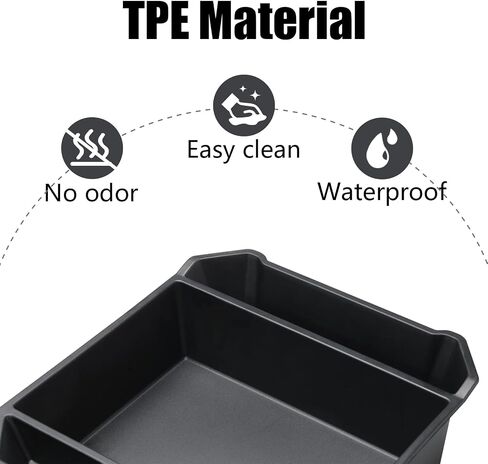 Floor Center Console Organizer for Tesla Cybertruck Storage Tray Box Organizer Interior Insert TPE Material for Cybertruck Accessories, 1 Pack in Saudi Arabia