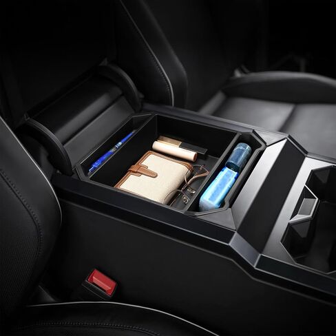Floor Center Console Organizer for Tesla Cybertruck Storage Tray Box Organizer Interior Insert TPE Material for Cybertruck Accessories, 1 Pack in Saudi Arabia