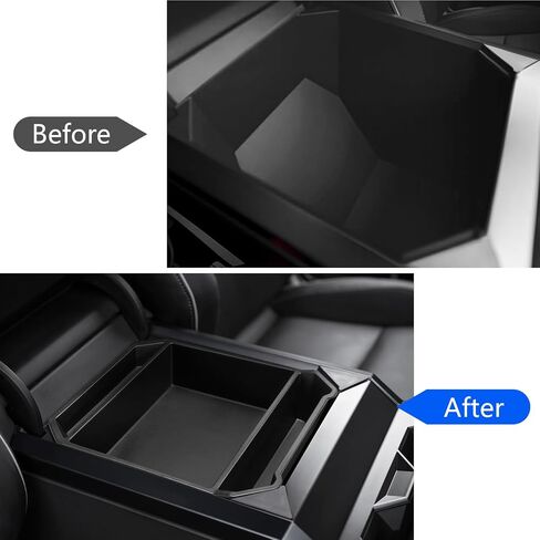 Floor Center Console Organizer for Tesla Cybertruck Storage Tray Box Organizer Interior Insert TPE Material for Cybertruck Accessories, 1 Pack in Saudi Arabia